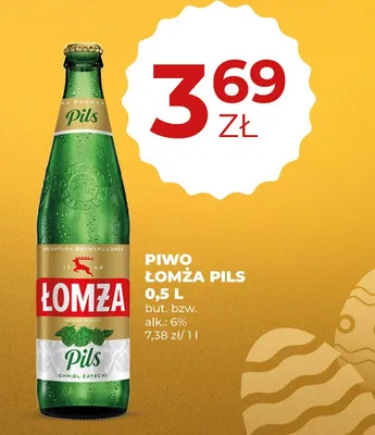 Piwo Łomża pils promocja w Duży Ben