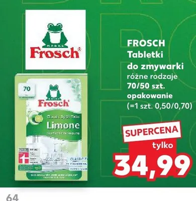 Tabletki do zmywarki Frosch Limone promocja w Kaufland