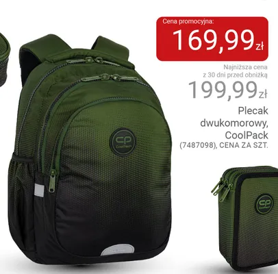 Plecak dwukomorowy CoolPack promocja w Smyk