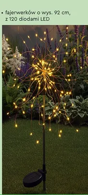 Lampa solarna LED fajerwerki promocja w Biedronka