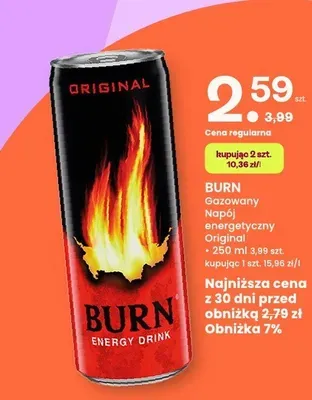 Napój energetyczny Burn Gazowany Original promocja w Frisco
