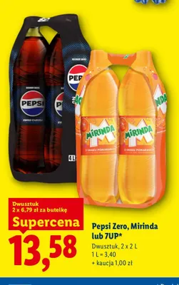 Napój gazowany Pepsi Zero 2-pak promocja w Lidl