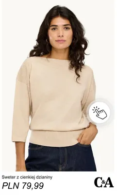 Sweter z cienkiej dzianiny C & A promocja w C&A