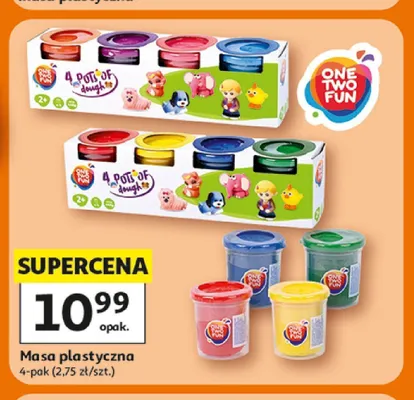 Masa plastyczna One Two Fun 4-pak promocja w Auchan