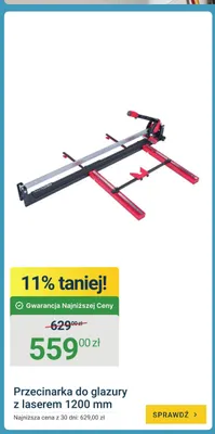 Przecinarka do glazury z laserem 1200mm promocja w ERLI
