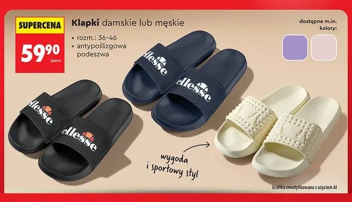 Klapki męskie Ellesse promocja w Biedronka