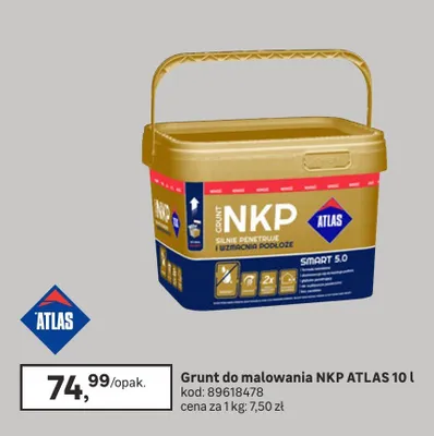 Grunt do malowania NKP ATLAS 10 l promocja w Leroy Merlin