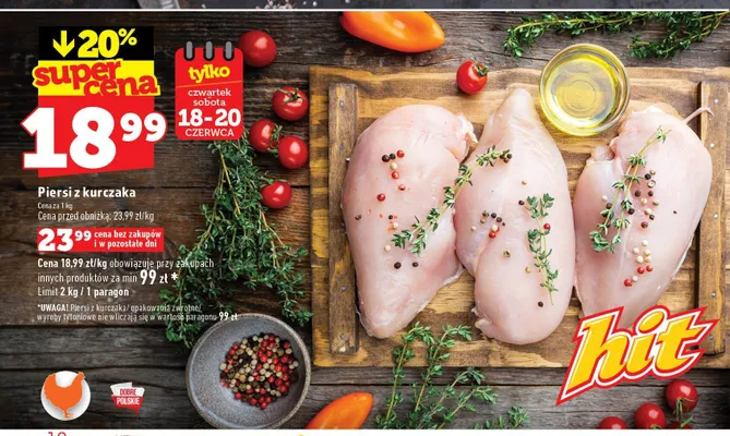 Piersi z kurczaka promocja w TOPAZ