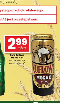 Piwo Kuflowe Mocne 7,2% promocja w emma MARKET