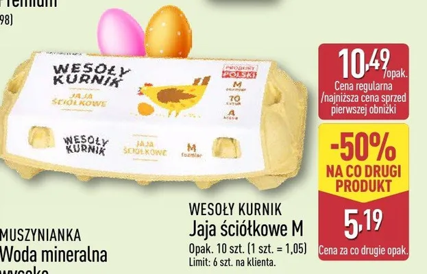 Jaja ściółkowe M promocja w Aldi
