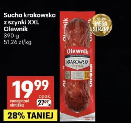 Sucha krakowska z szynki XXL Olewnik promocja w Delikatesy Centrum