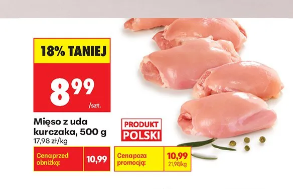 Mięso z uda kurczaka promocja w Biedronka