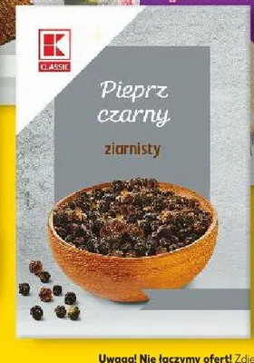 Pieprz czarny ziarnisty promocja w Kaufland