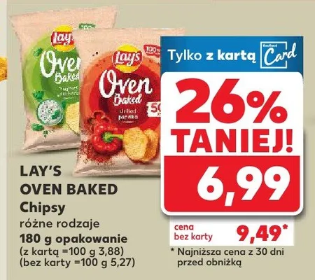 Chipsy Oven Baked różne rodzaje promocja w Kaufland