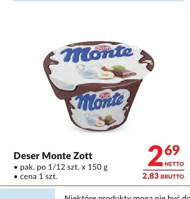 Deser Monte Zott promocja w Makro