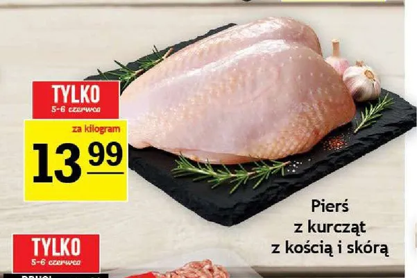 Pierś z kurcząt z kością i skórą promocja w Gram Market