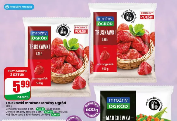 Truskawki mrożone Mroźny Ogród promocja w Dino