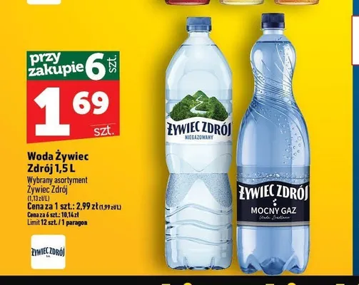 Woda gazowana Żywiec Zdrój Mocny Gaz promocja w TOPAZ