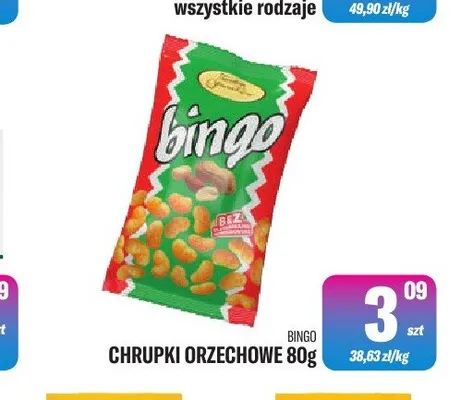 Chrupki orzechowe Bingo promocja w Tomi Markt