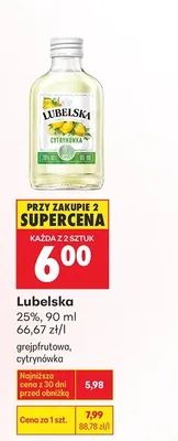 Wódka cytrynówka 90 ml promocja w Biedronka