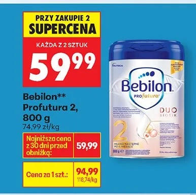 Mleko modyfikowane Profutura 2 promocja w Biedronka