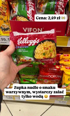 Zupka nudle o smaku warzywnym promocja w Dino