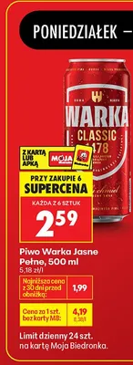 Piwo jasne pełne promocja w Biedronka