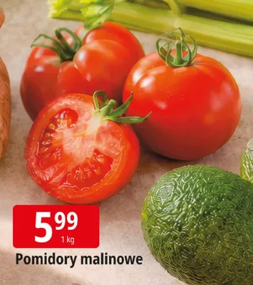 Pomidory malinowe promocja w Leclerc