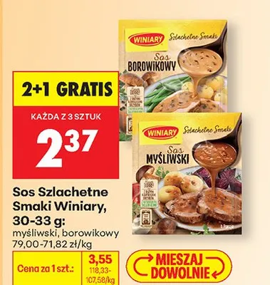 Sos szlachetne smaki borowikowy 2+1 GRATIS promocja w Biedronka