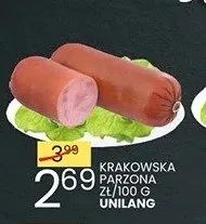 Kiełbasa krakowska parzona Unilang promocja w Wafelek