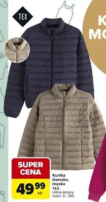 Kurtka damska, męska Tex promocja w Carrefour