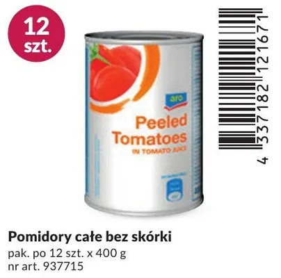 Pomidory całe bez skórki promocja w Makro
