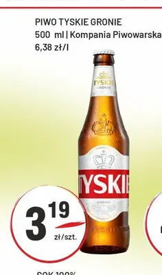Piwo Tyskie Gronie promocja w Sedal