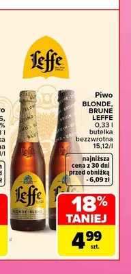 Piwo Leffe Brune promocja w Carrefour