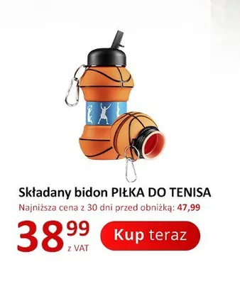 Składany bidon Piłka do tenisa promocja w Poczta Polska