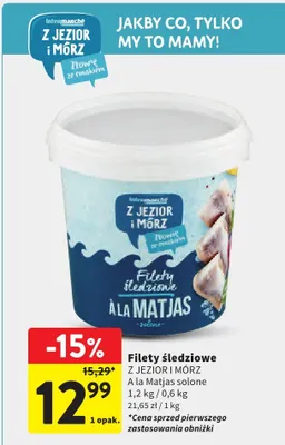 Filety śledziowe A La Matjas solone promocja w Intermarche