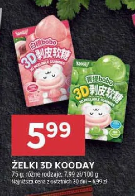 Żelki 3D Kooday promocja w Stokrotka