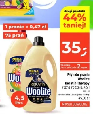 Płyn do prania Woolite Keratin Therapy Color promocja w Dealz