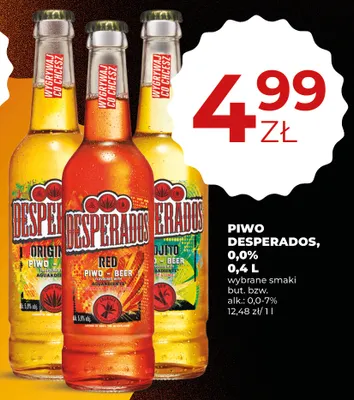 Piwo bezalkoholowe Desperados promocja w Duży Ben