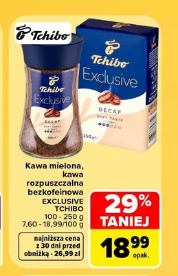Kawa mielona Tchibo Exclusive promocja w Carrefour Market