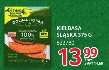 Kiełbasa Śląska Dolina Dobra 375 g promocja w Selgros