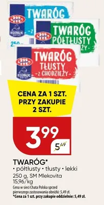 Twaróg półtłusty, tłusty, lekki promocja w Chata Polska