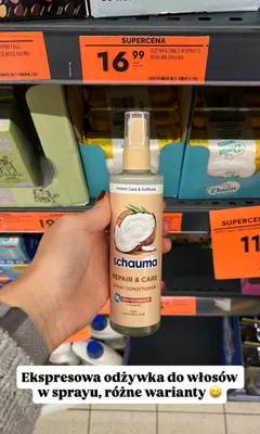 Odżywka do włosów w sprayu Schauma Repair & Care promocja w Biedronka
