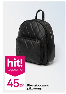 Plecak damski pikowany promocja w Pepco