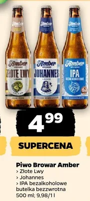 Piwo złote lwy, johannes, IPA bezalkoholowe promocja w Netto