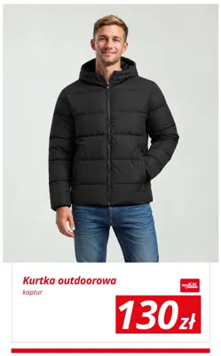 Kurtka outdoorowa z kapturem promocja w KiK