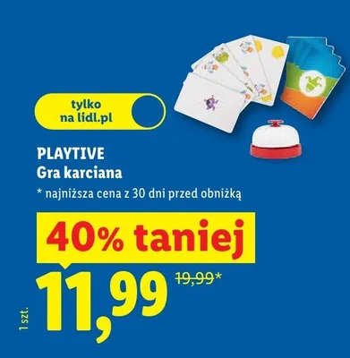 Gra karciana Playtive promocja w Lidl