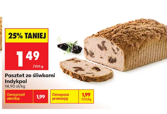 Pasztet ze śliwkami Indykpol promocja w Biedronka
