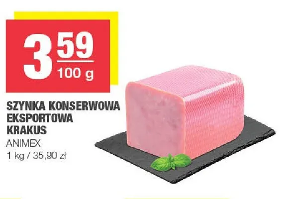 Szynka konserwowa eksportowa Krakus promocja w SPAR
