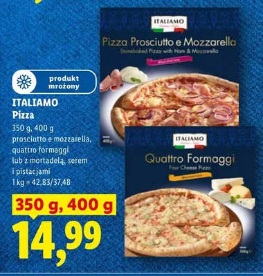 Pizza prosciutto e mozzarella promocja w Lidl